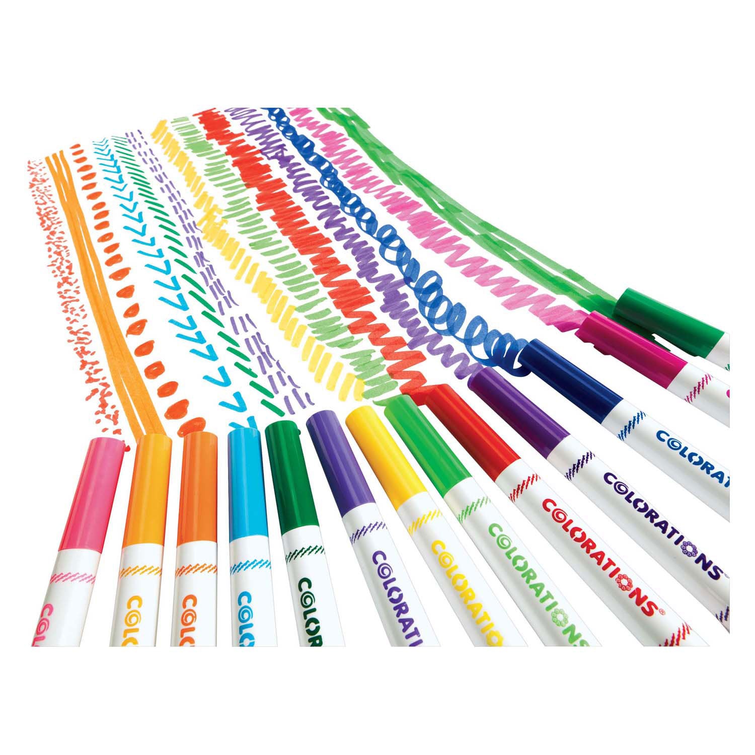 Colorations - Marqueurs épais lavables - 16 couleurs, 256st.