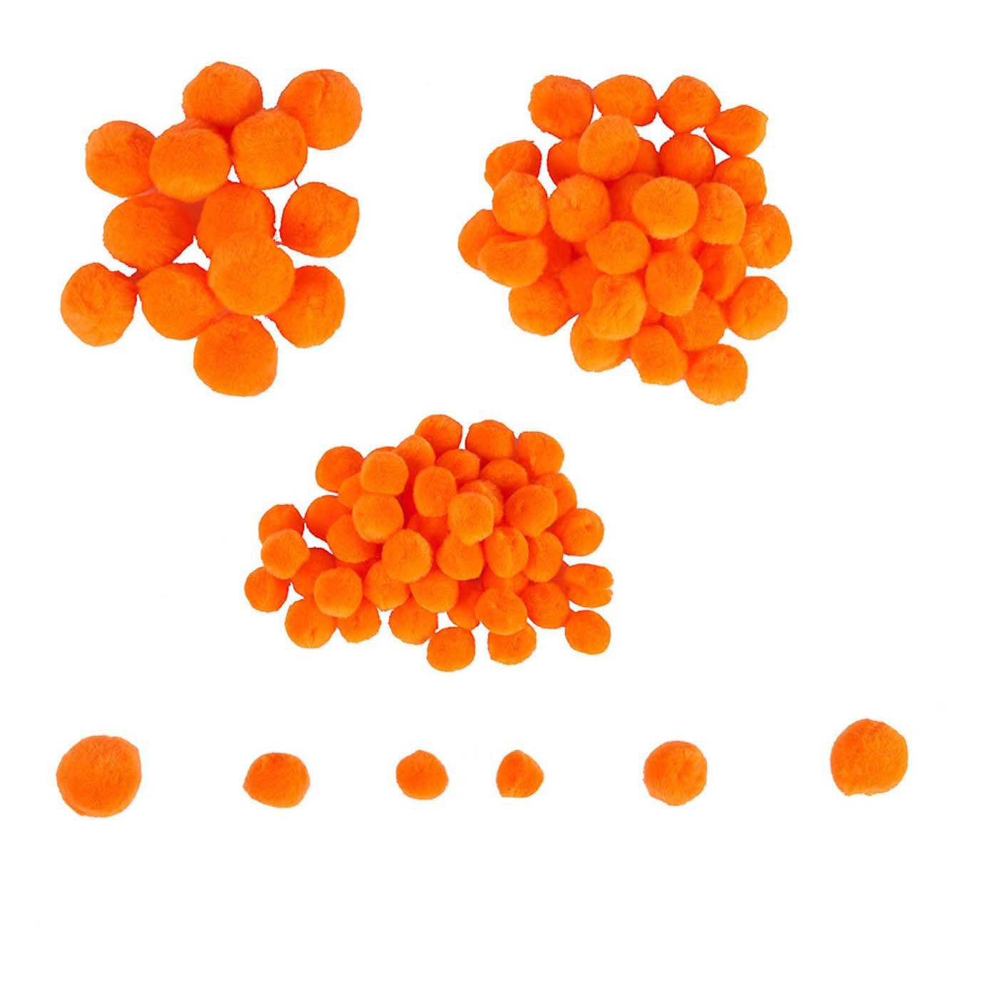 Colorations - Mini Pompons Oranje, 100e.