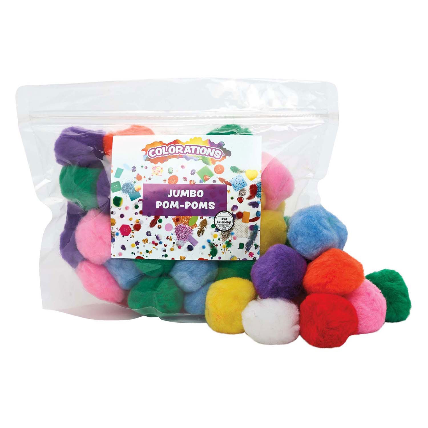 Colorations - Pompons colorés 5cm, 50e.