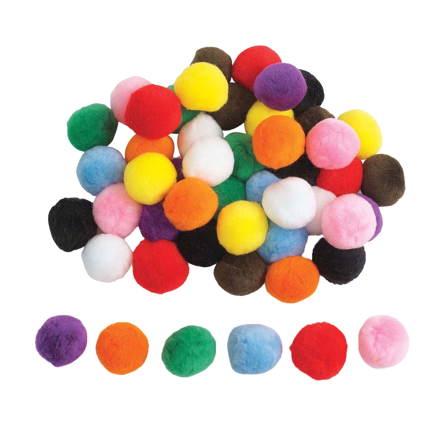 Colorations - Pompons colorés 5cm, 50e.