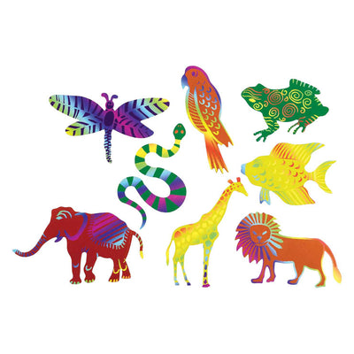 Colorations - figures à gratter formes d'animaux - 48 pcs.