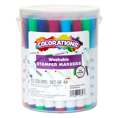 Colorations - marqueurs tampons lavables, 44 pcs.