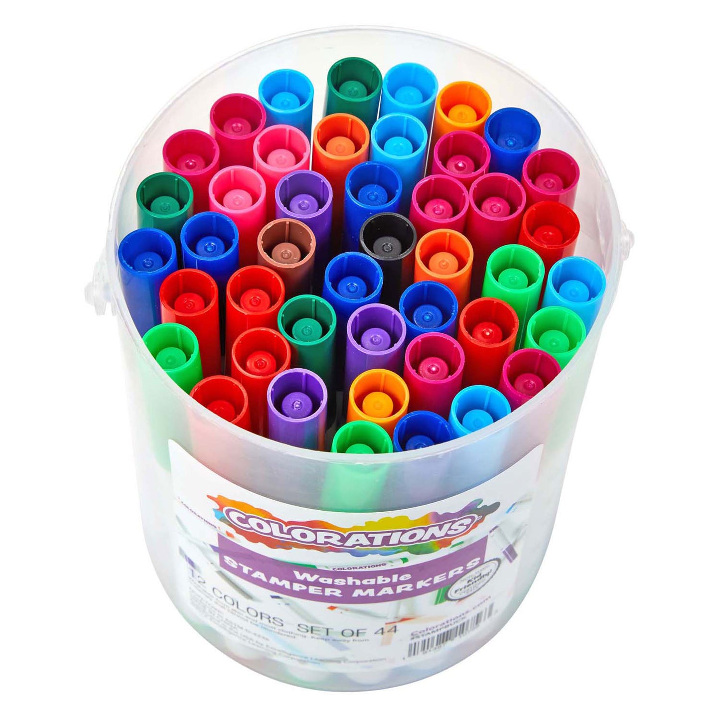 Colorations - marqueurs tampons lavables, 44 pcs.