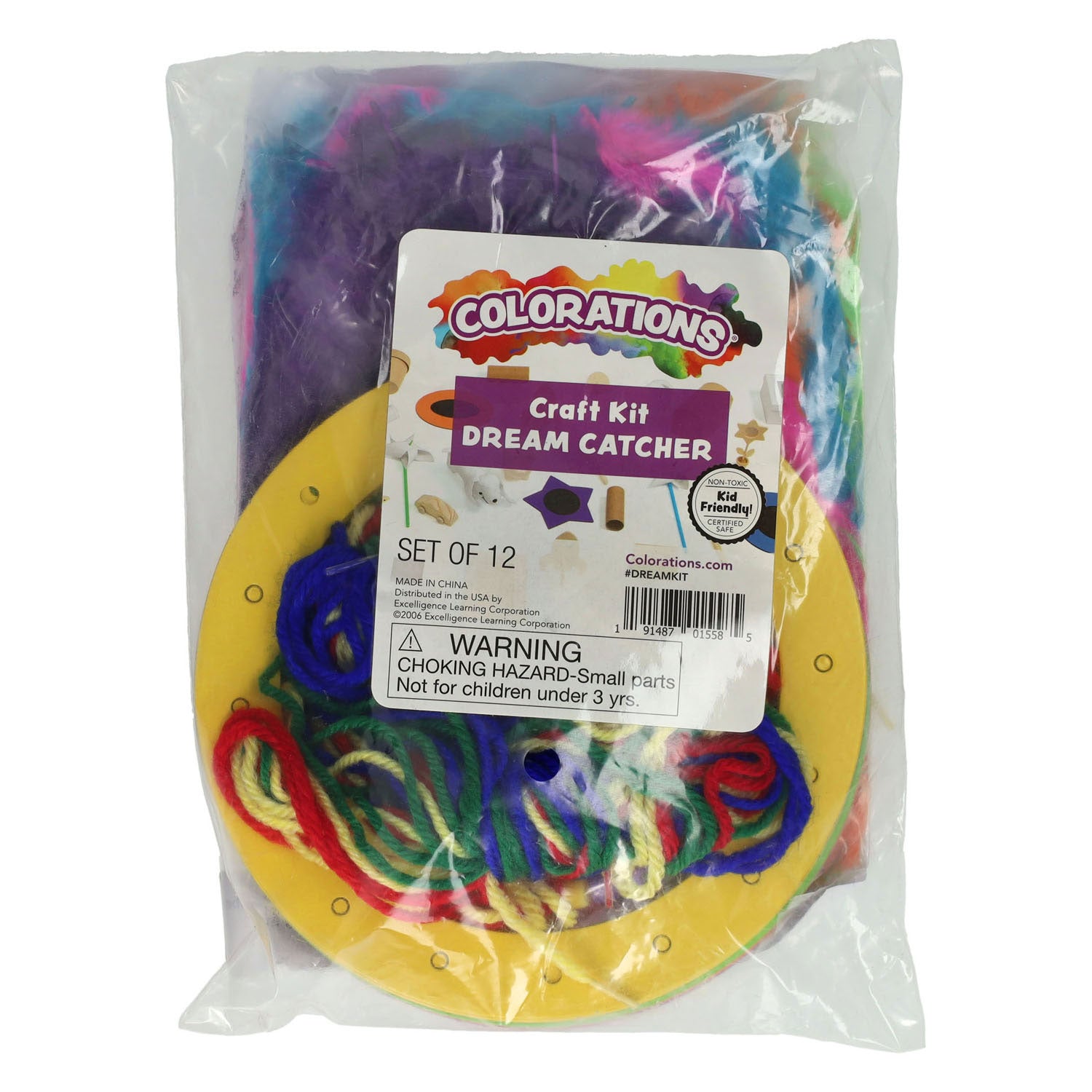 Colorations - set d'artisanat attrape-rêves colorés - lot de 12