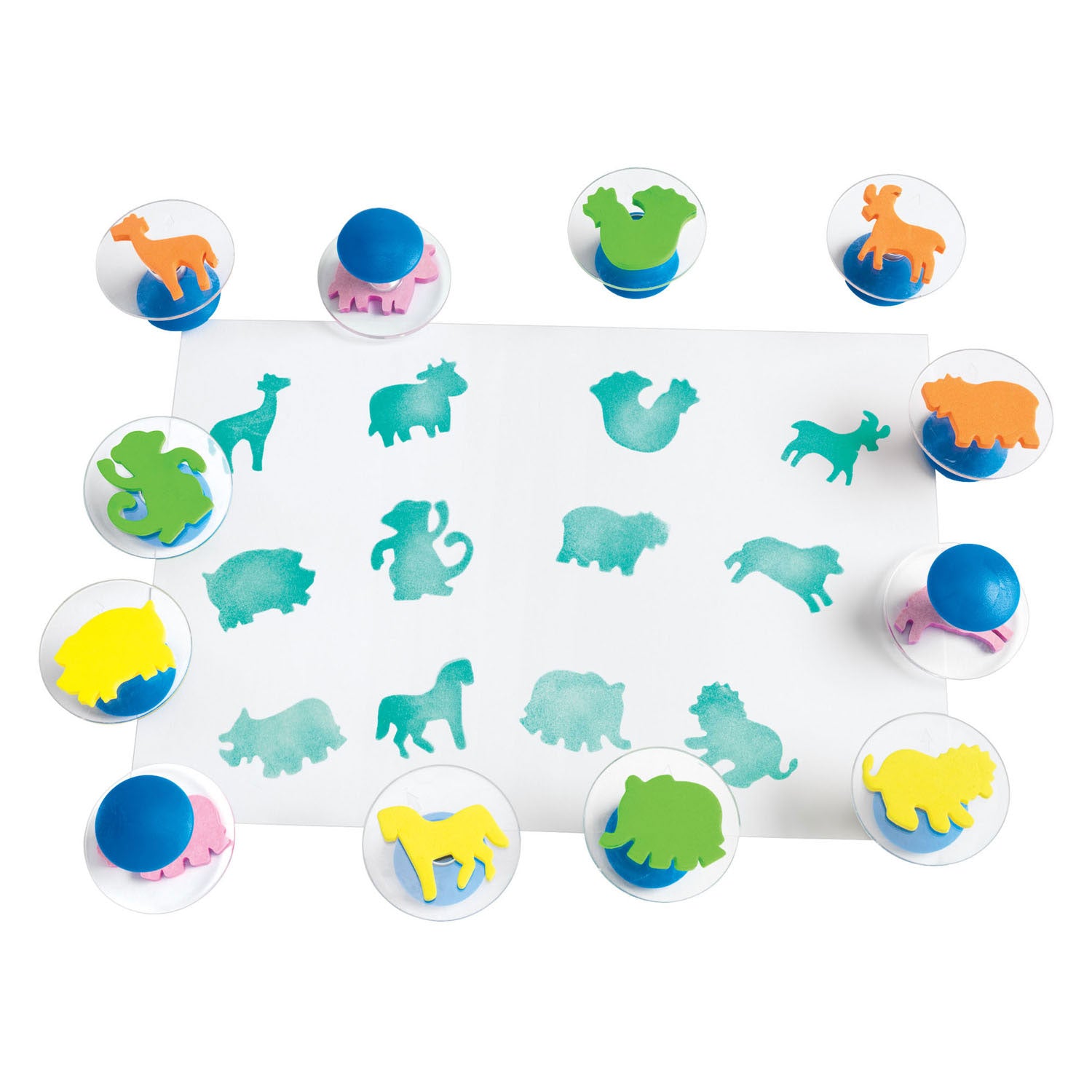 Colorations - tampons animaux - 12 pcs.