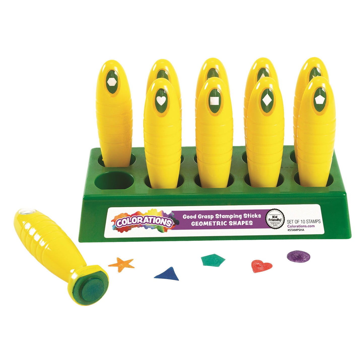 Colorations - stamp sticks geometric shapes - 10 pcs.