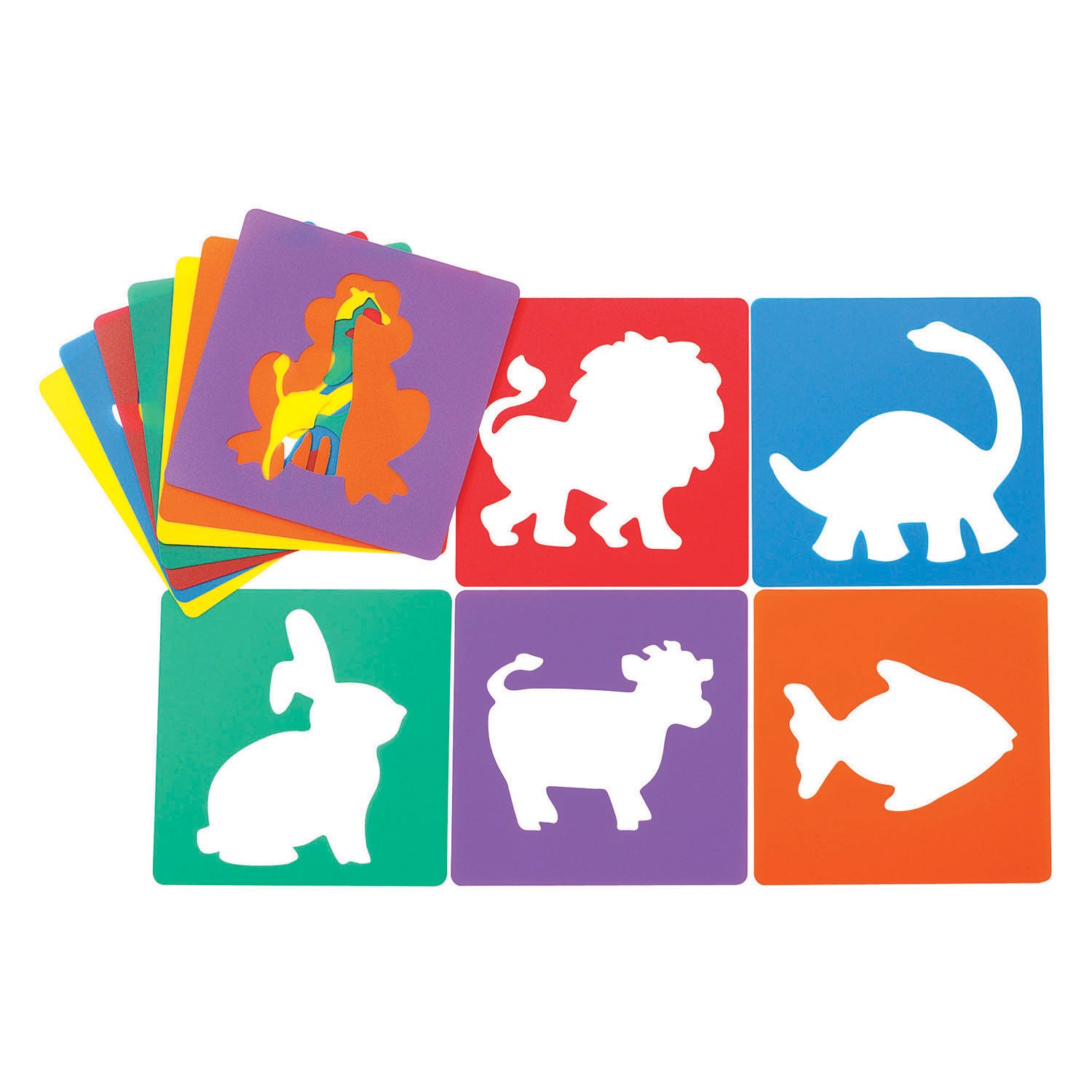 Colorations - modèles d'animaux réutilisables - 12pcs.