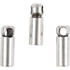 Embouts Creativ company, l: 8 mm, d 2 mm, argentés, 10 pièces 1 boîte