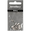 Embouts Creativ company, l: 8 mm, d 2 mm, argentés, 10 pièces 1 boîte