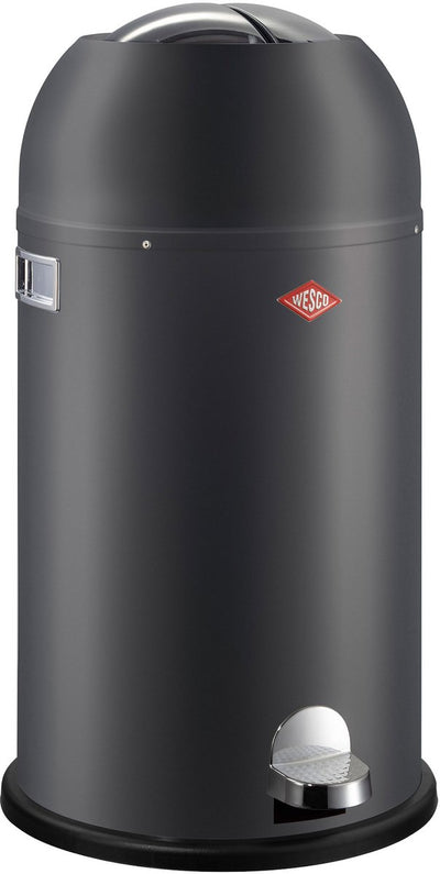 Poubelle Wesco kickmaster | poubelle à pédale | 33 litres | métal - graphite mat | poubelle - fabriquée en Allemagne