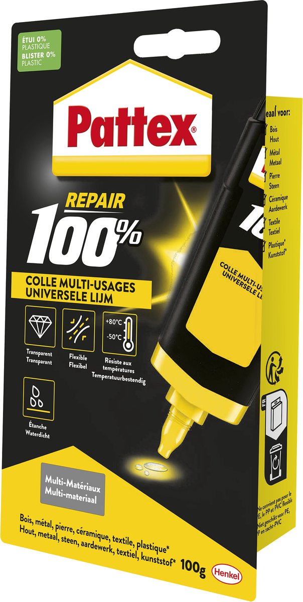 Pattex 1049299 - 100% 100g | 6 pièces