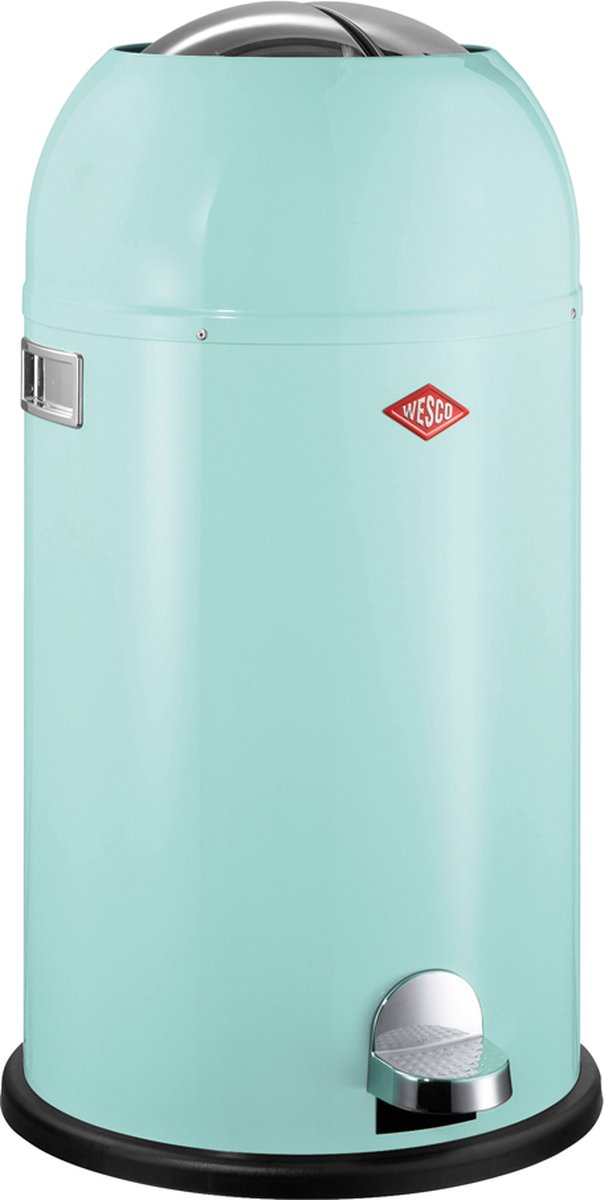 Poubelle Wesco kickmaster | poubelle à pédale | 33 litres | métal - menthe | poubelle - fabriquée en Allemagne