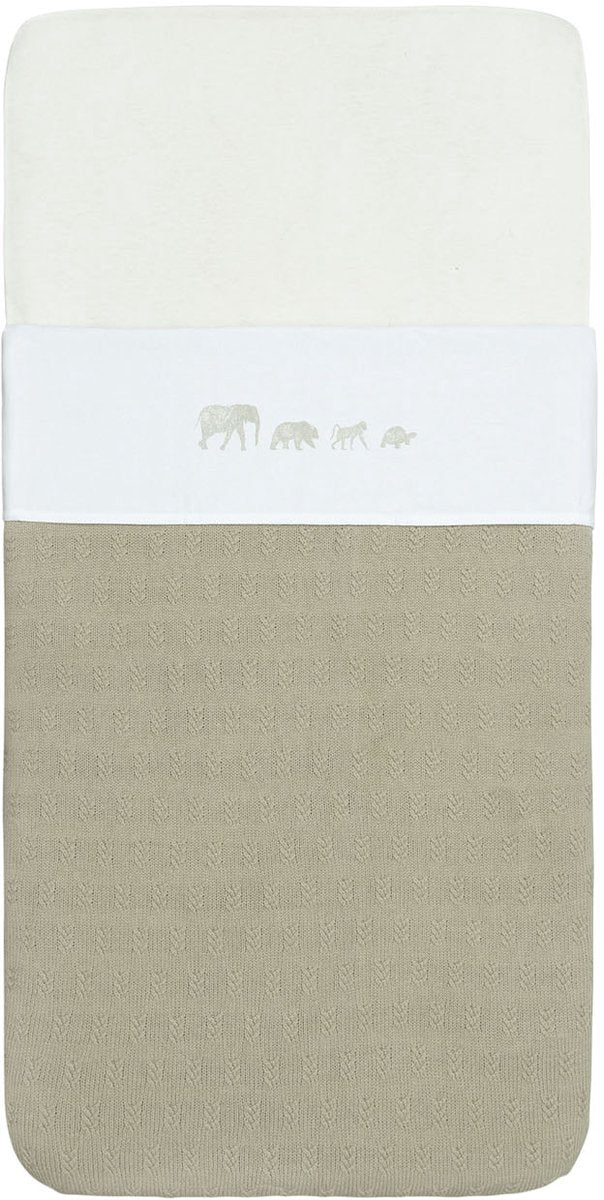 Jollein drap de lit bébé 120x150cm animaux vert olive