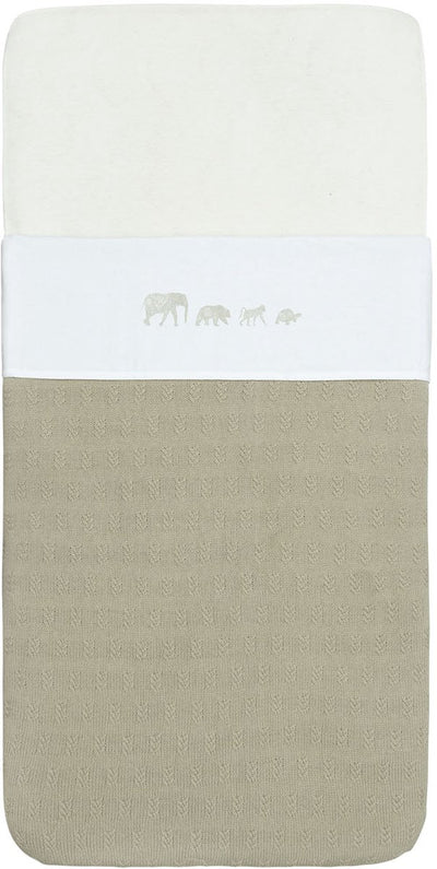 Jollein drap de lit bébé 120x150cm animaux vert olive