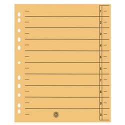 Feuilles de séparation niceday 1-10 230 g m2 a4 extra large jaune