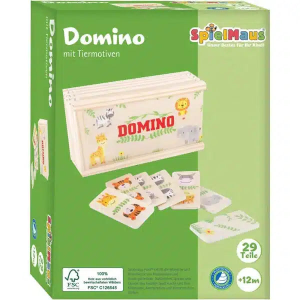 Vedes joue à un jeu de dominos en bois avec 28 planches