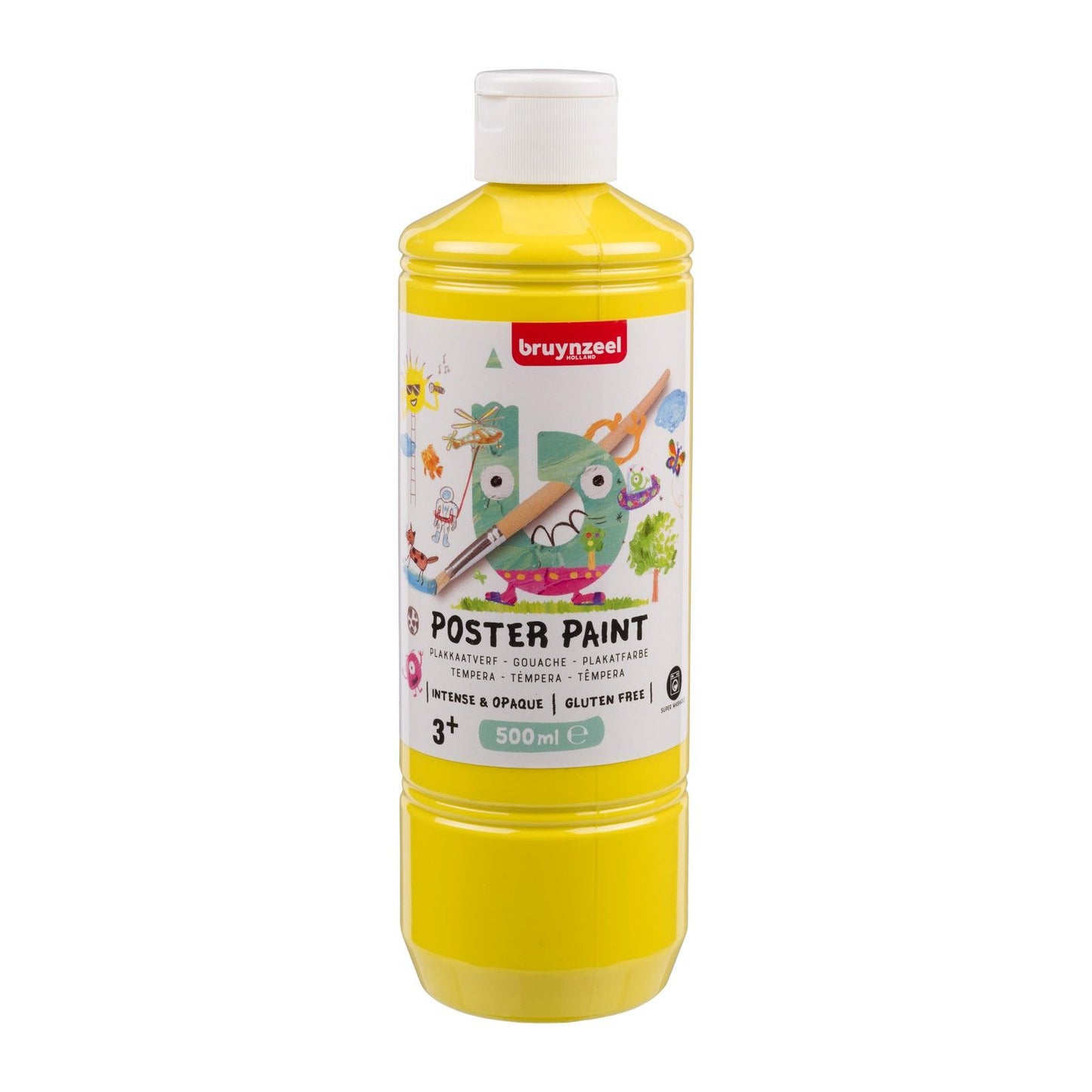 Bruynzeel • peinture gouache pour affiches 500ml jaune primaire