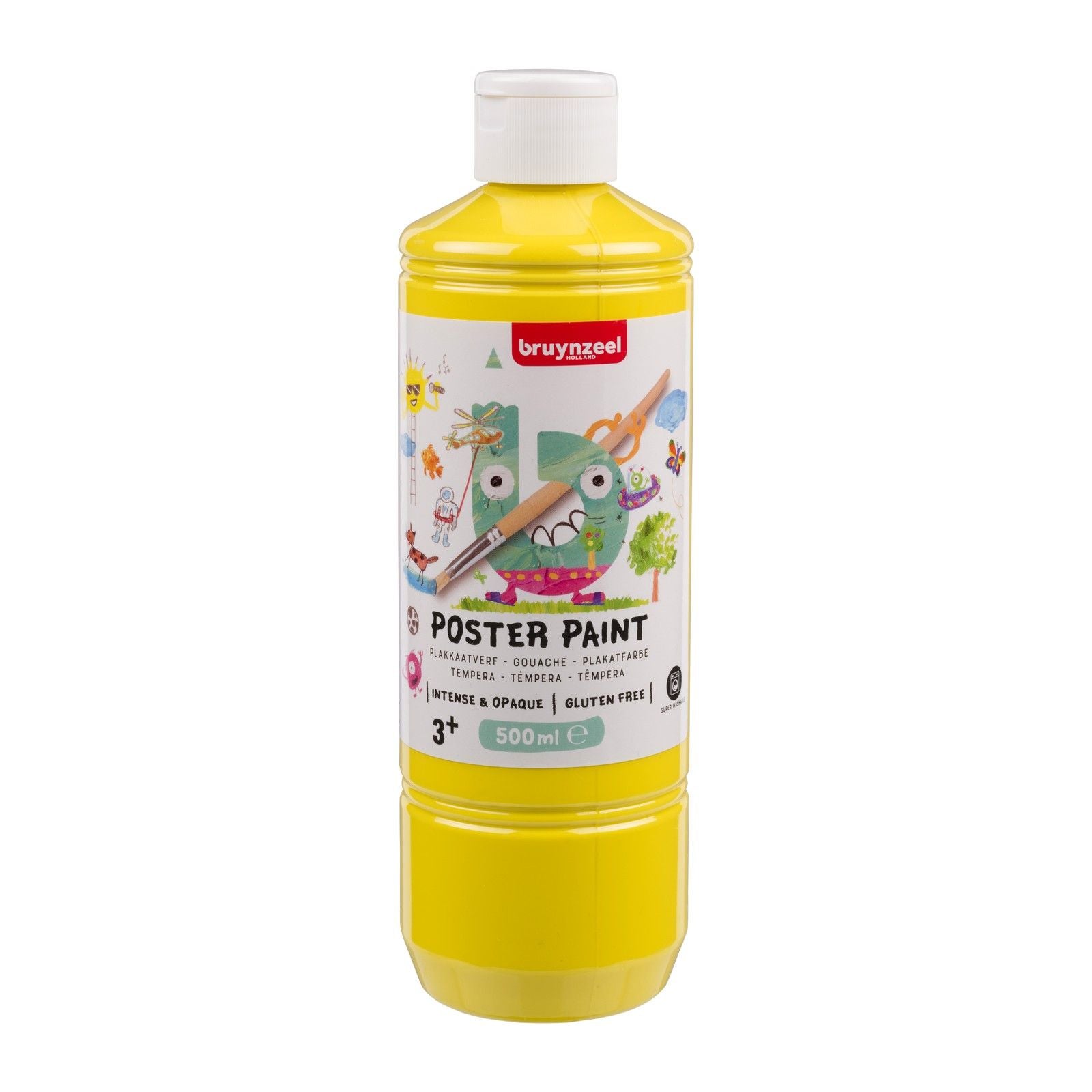 Bruynzeel • peinture gouache pour affiches 500ml jaune primaire