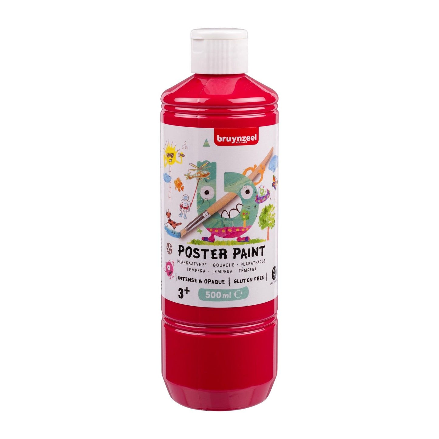 Bruynzeel • peinture gouache pour affiches 500ml rouge primaire