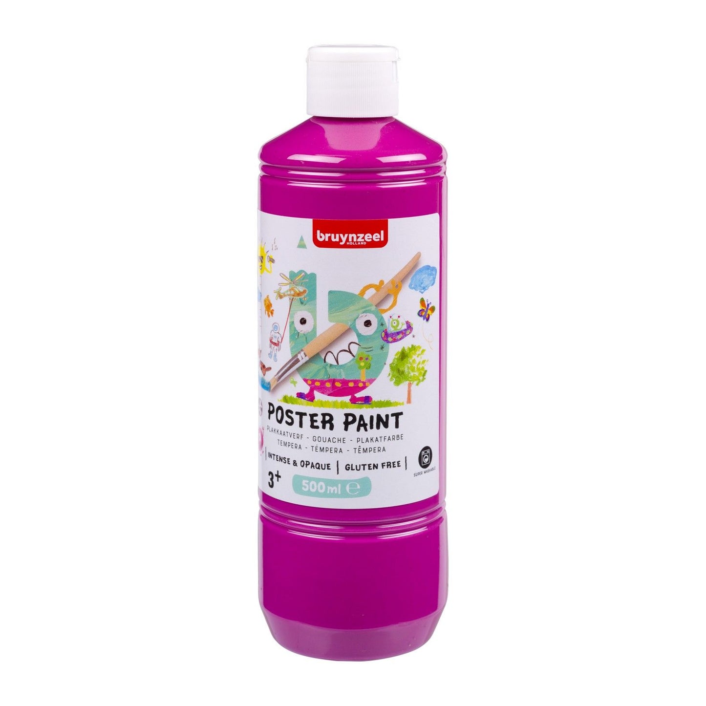 Bruynzeel • peinture gouache pour affiches 500ml rose foncé