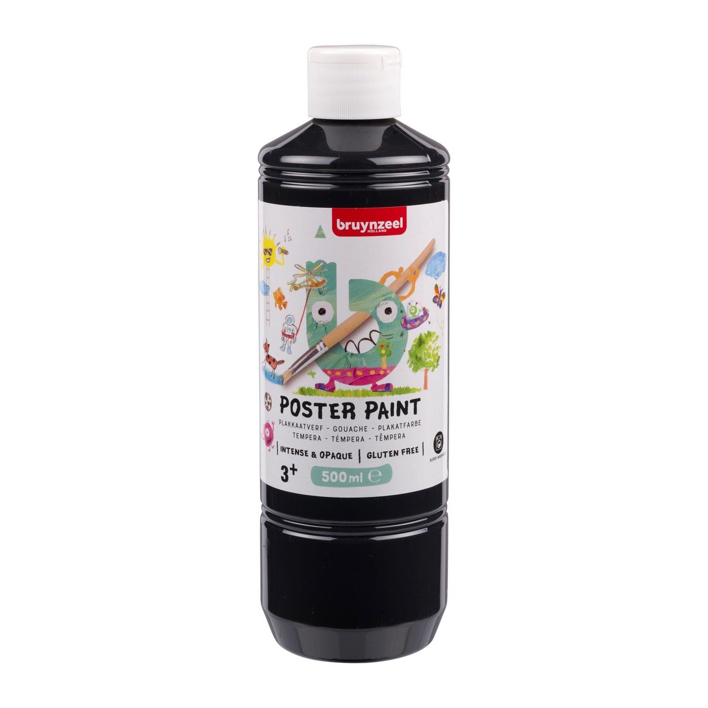 Bruynzeel • peinture gouache pour affiches 500ml noir