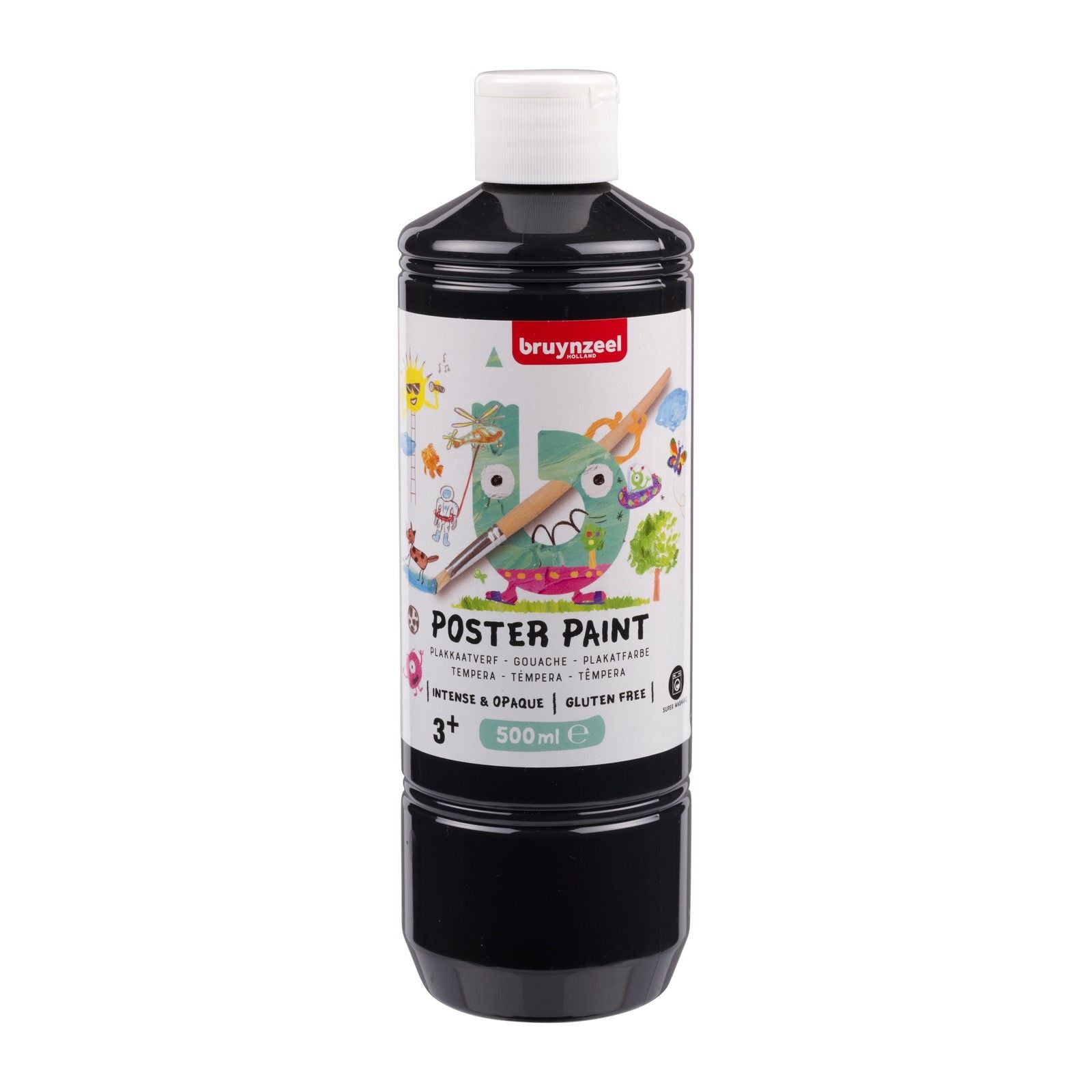 Bruynzeel • peinture gouache pour affiches 500ml noir