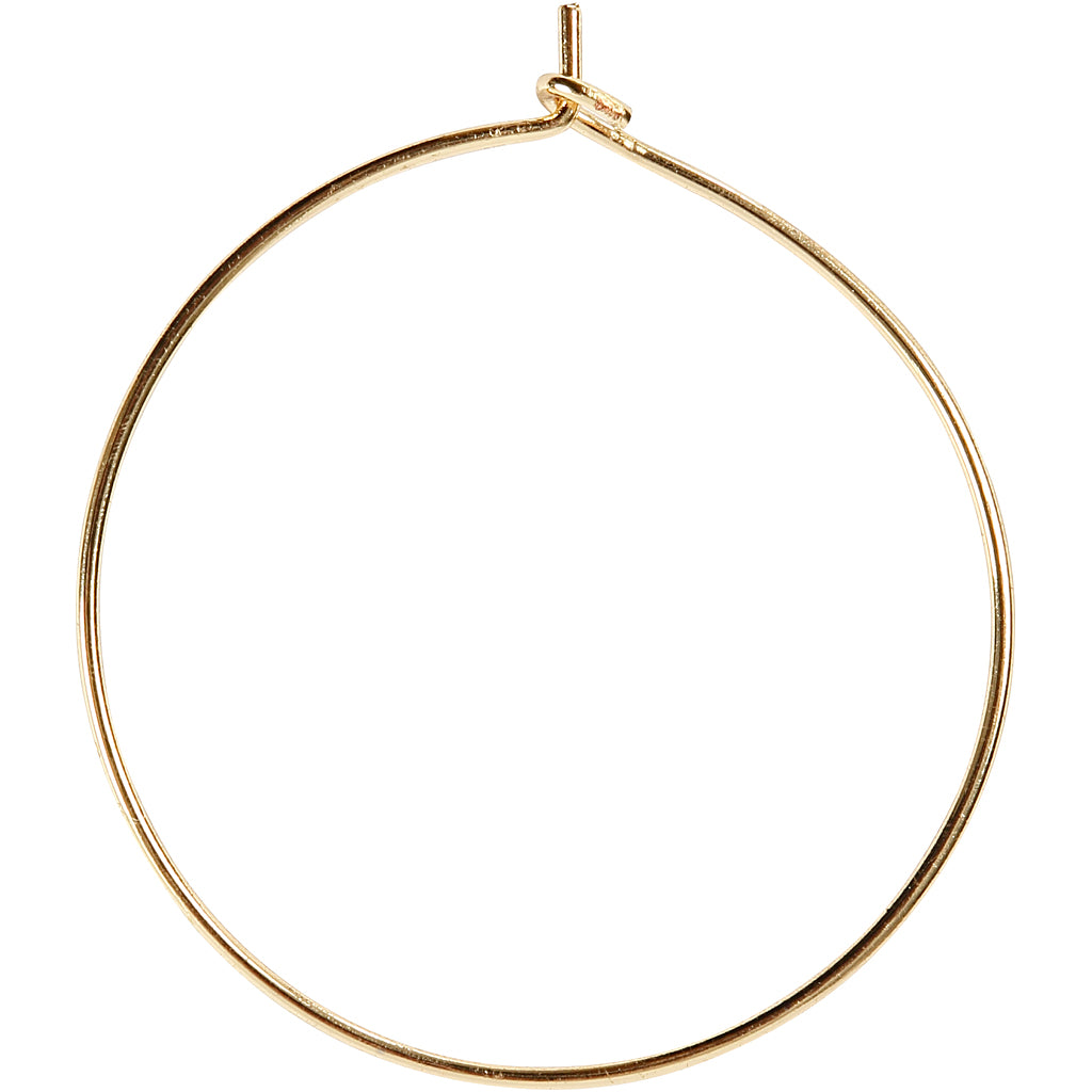 Boucle d'oreille Creativ company, d 30 mm, plaqué or, 6 pièces 1 boîte