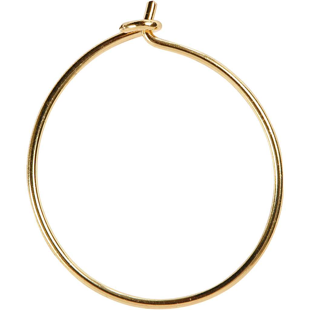 Boucle d'oreille Creativ company, d 20 mm, plaqué or, 8 pièces 1 boîte