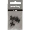 Croix d'entreprise Creativ, taille 10x10 mm, diamètre de trou 1,5 mm, noir, 4 pièces 1 boîte