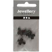 Croix d'entreprise Creativ, taille 10x10 mm, diamètre de trou 1,5 mm, noir, 4 pièces 1 boîte - afbeelding 2