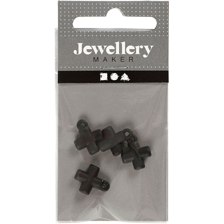Croix d'entreprise Creativ, taille 10x10 mm, diamètre de trou 1,5 mm, noir, 4 pièces 1 boîte