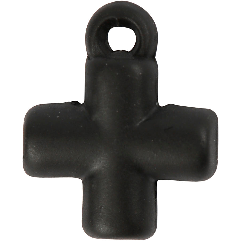 Croix d'entreprise Creativ, taille 10x10 mm, diamètre de trou 1,5 mm, noir, 4 pièces 1 boîte