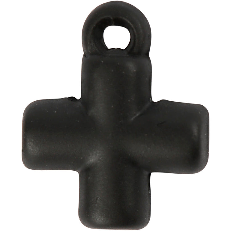 Croix d'entreprise Creativ, taille 10x10 mm, diamètre de trou 1,5 mm, noir, 4 pièces 1 boîte