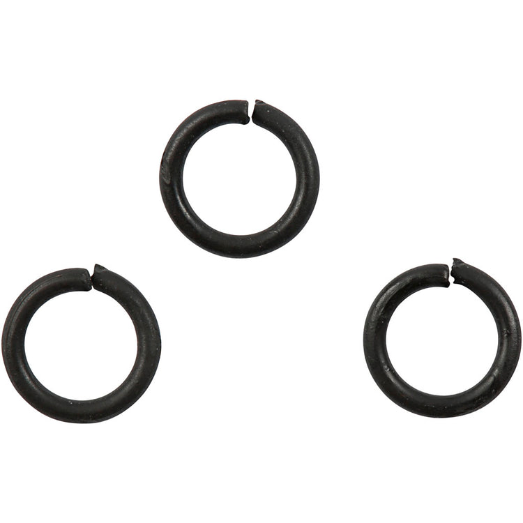 Bagues Creativ company, taille 7 mm, épaisseur 1 mm, noires, 50 pièces 1 boîte