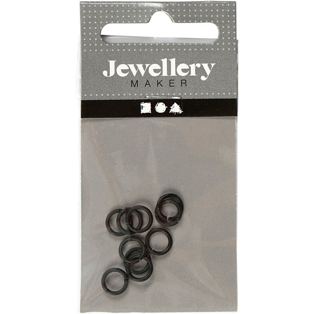 Bagues Creativ company, taille 7 mm, épaisseur 1 mm, noires, 50 pièces 1 boîte