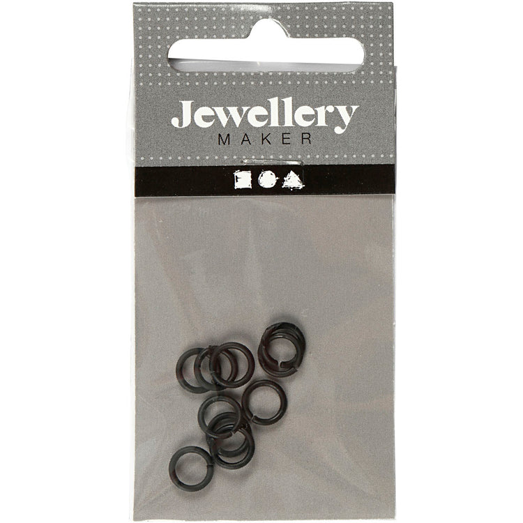 Bagues Creativ company, taille 7 mm, épaisseur 1 mm, noires, 50 pièces 1 boîte
