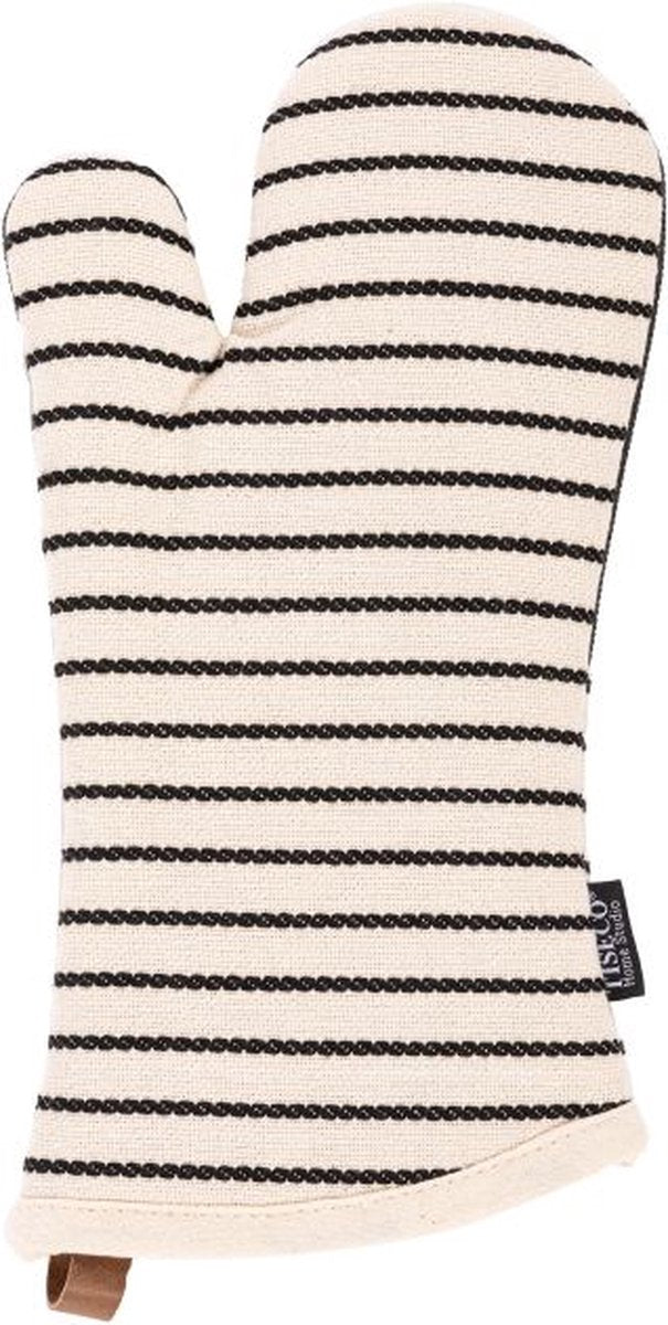 Gant de cuisine Tiseco (1r + 1l) câble sherlock, 17x33cm, noir
