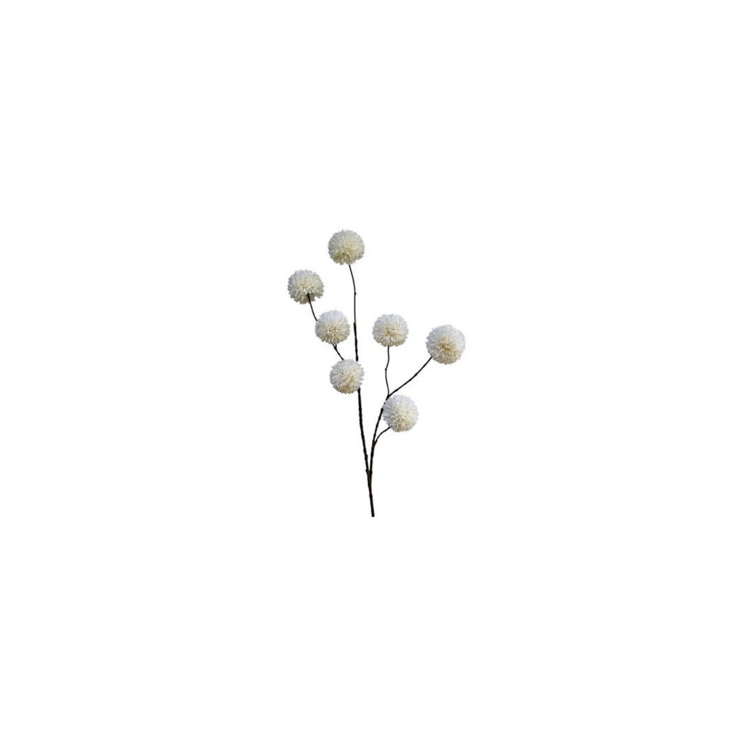 Roberts collection pompon branche artificielle blanc 98cm