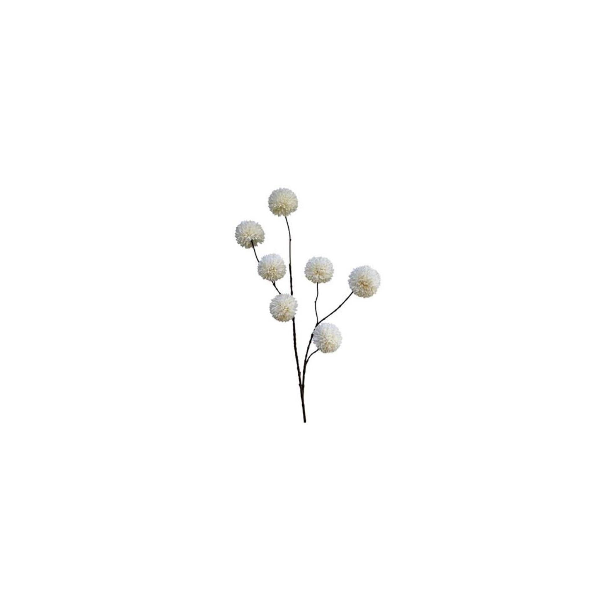 Roberts collection pompon branche artificielle blanc 98cm