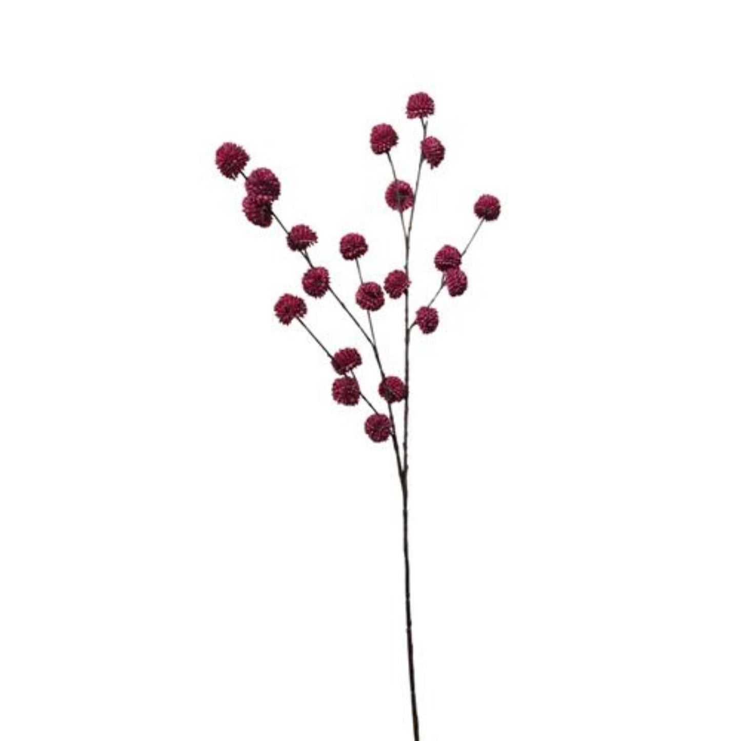 Roberts collection branche artificielle pompon bordeaux 100cm