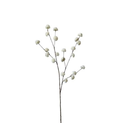 Roberts collection pompon branche artificielle blanc 100cm