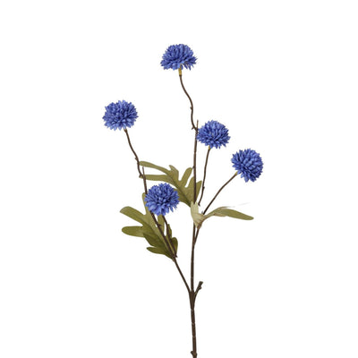 Pompon fleur artificielle collection Roberts 52cm bleu