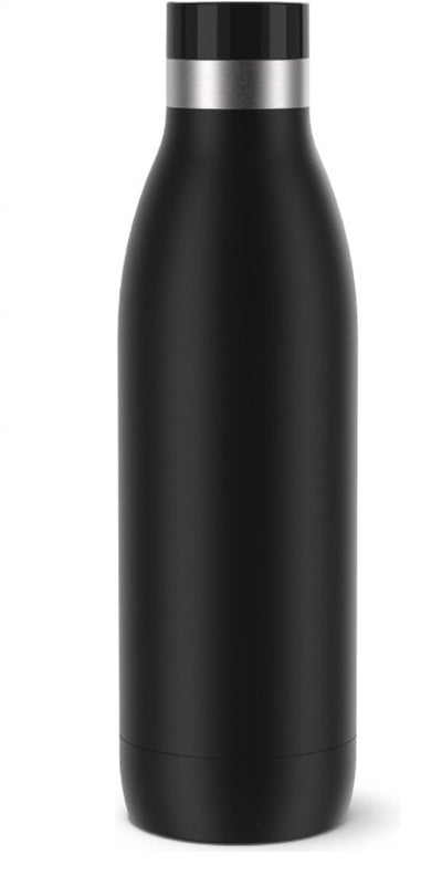 Tefal bludrop basic - bouteille thermos - 0,7l - noir - acier inoxydable - étanche - convient aux boissons chaudes et froides