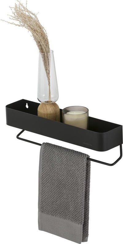 Sealskin brix - support mural avec porte-serviettes 35 cm - m - noir