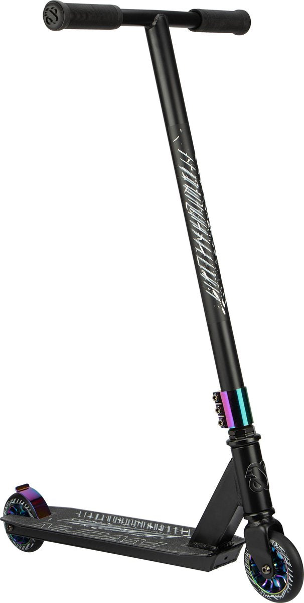 Trottinette freestyle Nijdam - flèche brossée - néo-chrome noir - aluminium