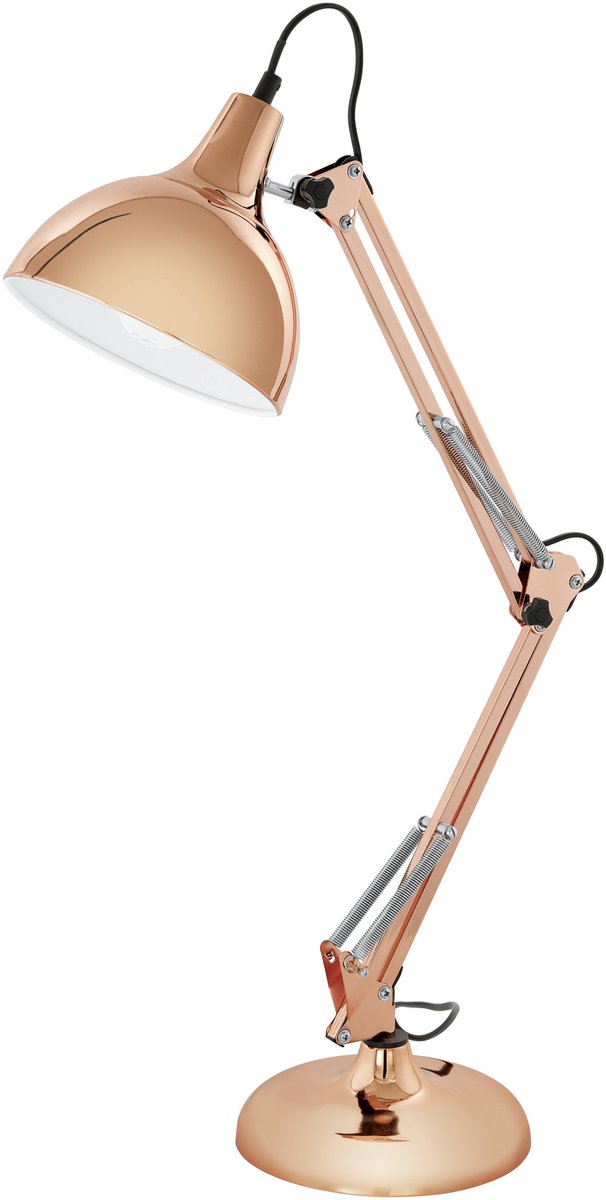 Eglo vintage borgillio - lampe de table - 1 lumière - chrome