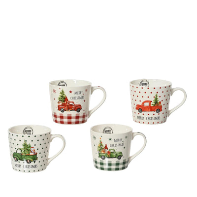Mug de Noël Decoris en porcelaine ø9,8xh8,8cm