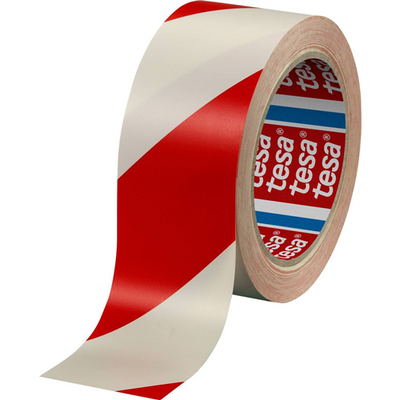 Ruban Tesa rouge blanc 50mm 33mtr