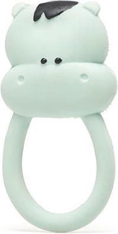 Lanco jouets anneau de dentition en caoutchouc Lanco - Kimo l'hippopotame - menthe