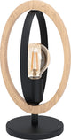 Lampe de table Eglo basildon - e27 - 34,5 cm - marron noir